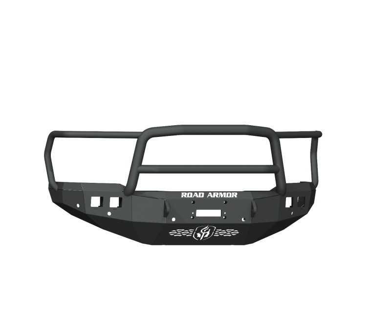 Ram 2500 Front Bumper - Road Armor - Stealth Winch Bumper w/Lonestar Guard/6 Sensor Holes - Tex Blk - `19-`20